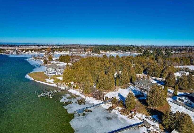 Riverfront Cheboygan Home W/ Deck & Boat Dock!