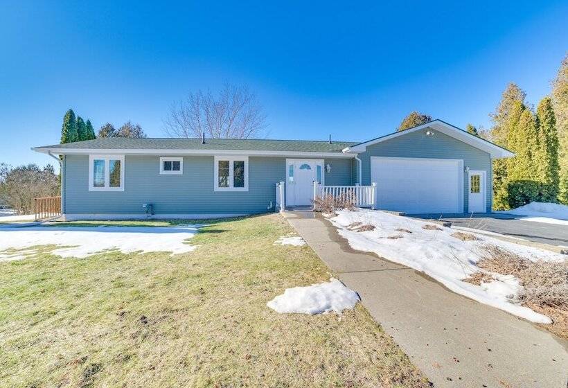 Riverfront Cheboygan Home W/ Deck & Boat Dock!