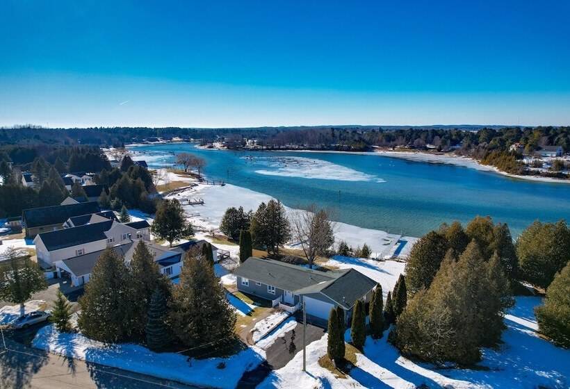 Riverfront Cheboygan Home W/ Deck & Boat Dock!