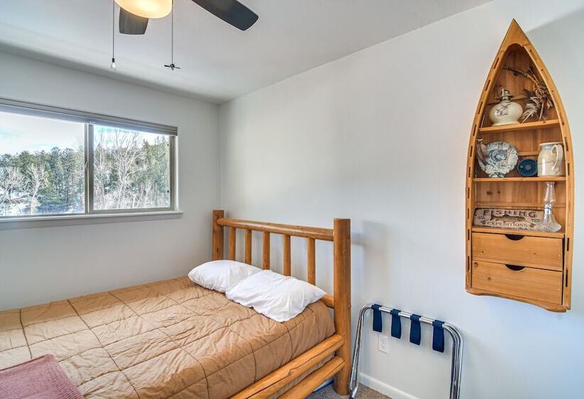 Riverfront Pine Cabin W/ Hot Tub & Mountain Views!