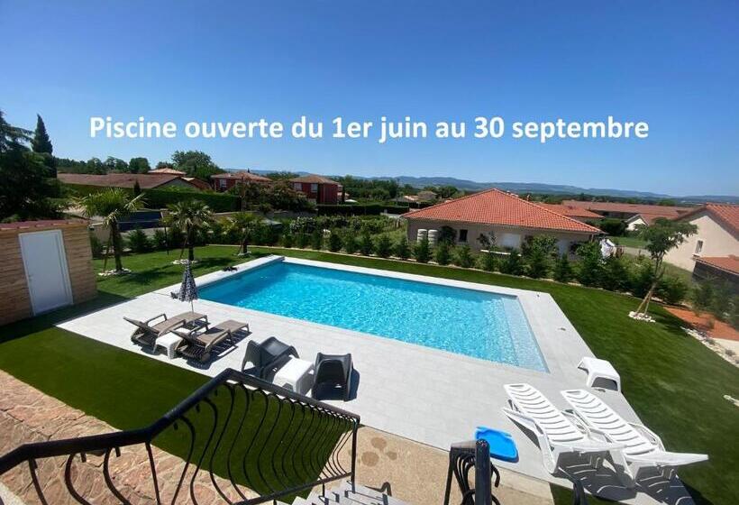 펜션 Studio Chez L Habitant Avec Piscine Commune