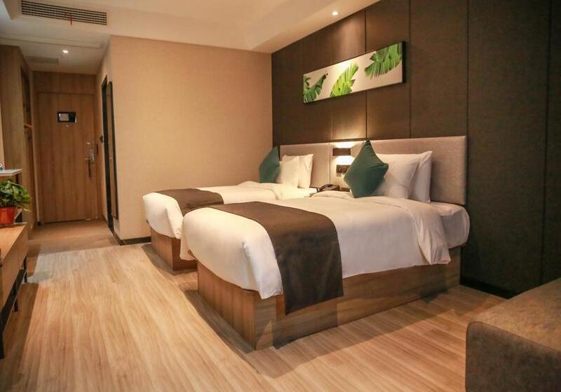 בית מלון כפרי Thank Inn Chain Suqian Hubin New District Santaishan Park