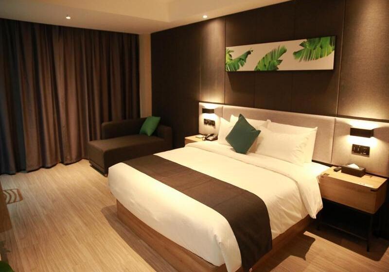 בית מלון כפרי Thank Inn Chain Suqian Hubin New District Santaishan Park