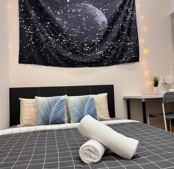 הוסטל Room3#ig Theme Bargainous#shared Bathroom#2pax#2min Kek Lok Si