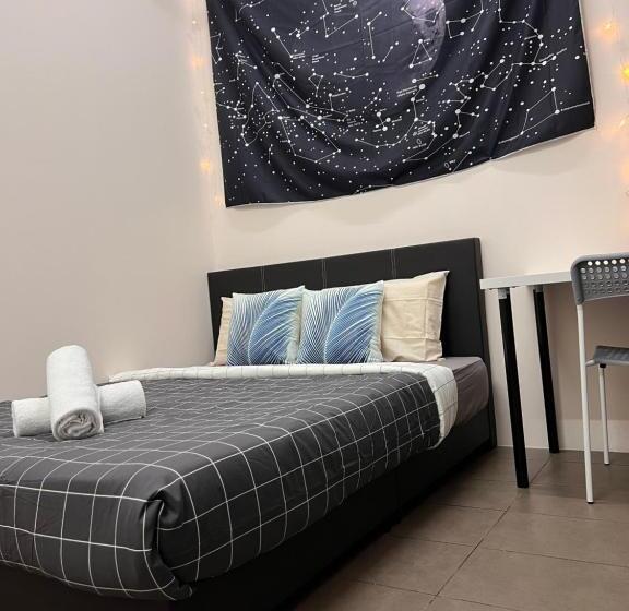 הוסטל Room3#ig Theme Bargainous#shared Bathroom#2pax#2min Kek Lok Si