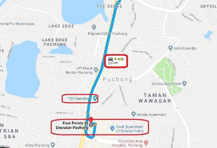 Puchong Skypod Residence, 1 5 Pax With Balcony Unit, Walking Distance To Ioi Mall, 10min Drive To Su