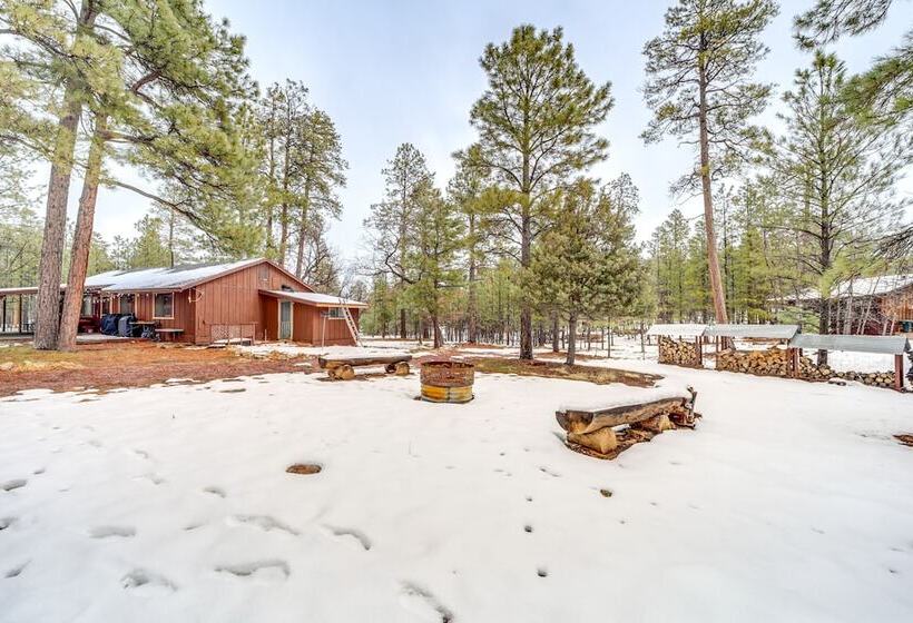 2 Fire Pits & Covered Deck: Cabin In Happy Jack!