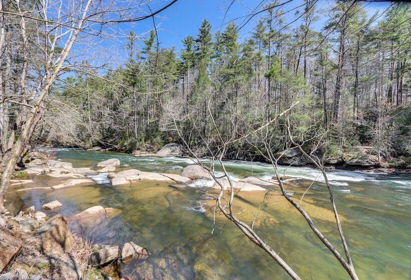 Riverfront Blue Ridge Cabin W/ Private Beach!