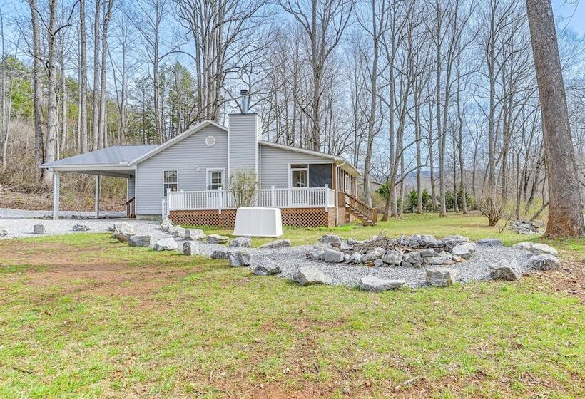 Idyllic Creekside Hayesville Home W/ Fire Pit