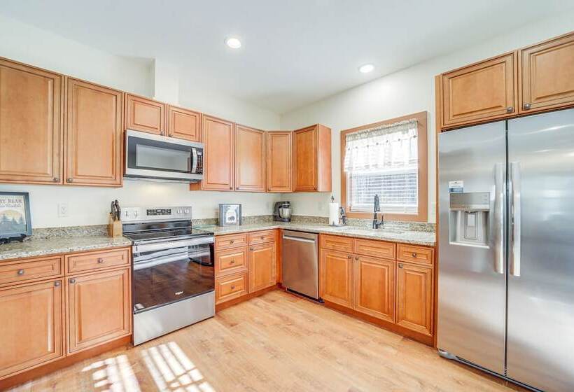 Maggie Valley Resort Home: Fire Pit, Pool & Stream