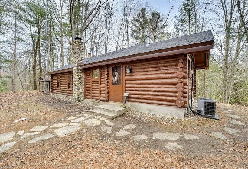 Michigan Log Cabin W/ Pere Marquette River Views