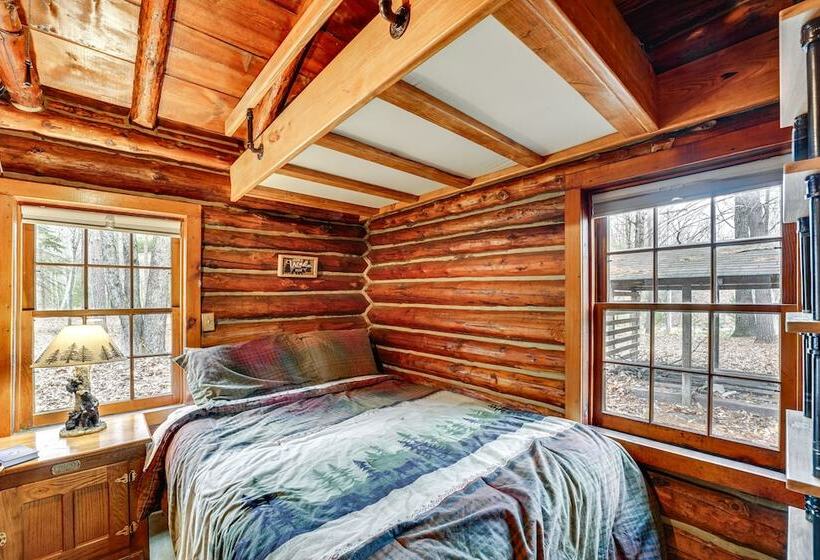 Michigan Log Cabin W/ Pere Marquette River Views