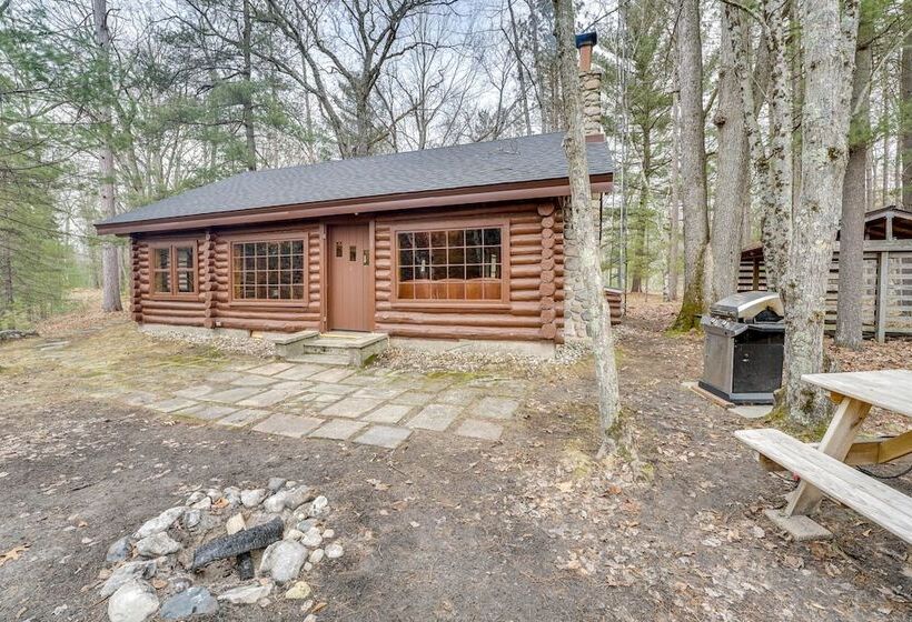 Michigan Log Cabin W/ Pere Marquette River Views