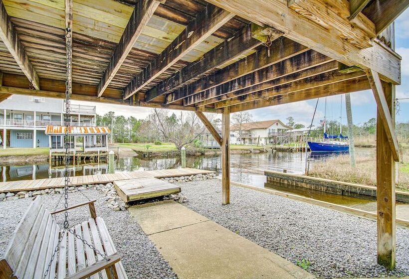 Waterfront Bay St Louis Home W/ Private Dock!