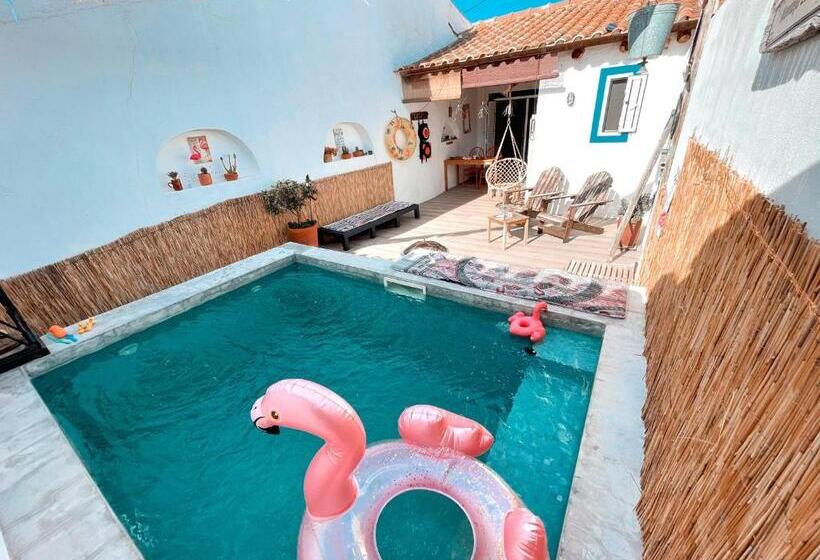 צימר Alentejo Zen Bnb, Cozy Suite, Patio, Private Pool And Entrance, Fire Pit