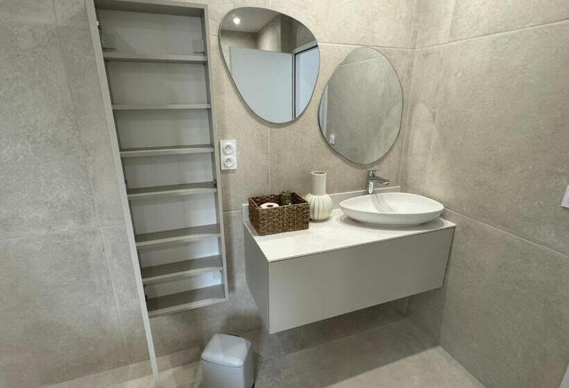 펜션 Suite Avec Balcon, Kitchenette équipée, Douche, Baignoire, Wc Et Bureau
