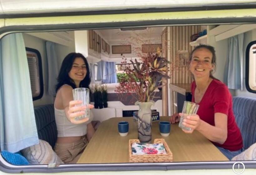 住宿加早餐  Vintage Glamping Caravan Stadstuin Goedereede
