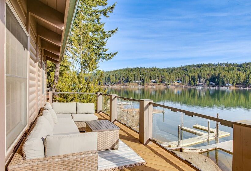 Coeur D Alene Lakefront Home: Private Dock & Beach