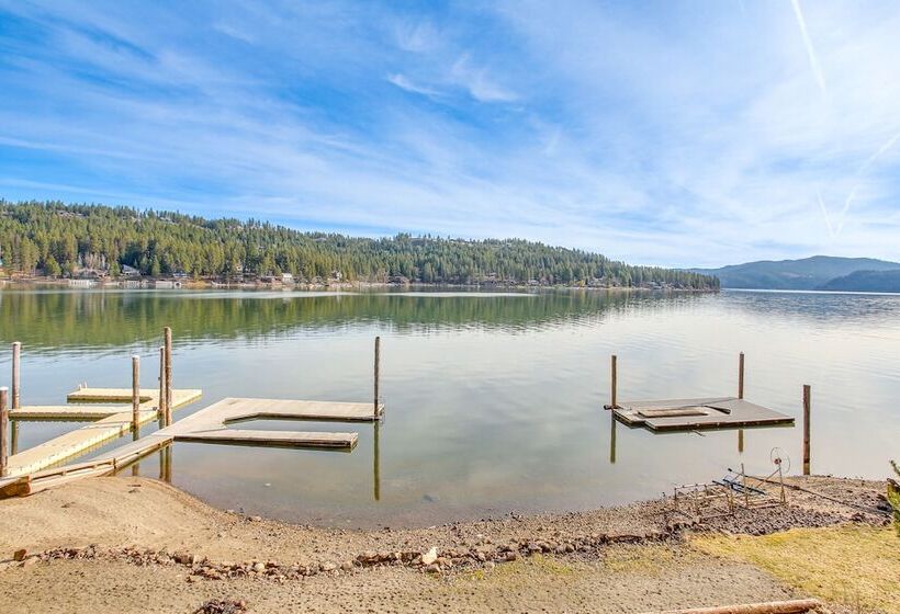 Coeur D Alene Lakefront Home: Private Dock & Beach