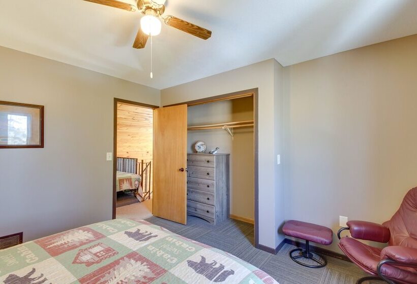 Fire Pit + Lake View: Cozy Park Rapids Cabin