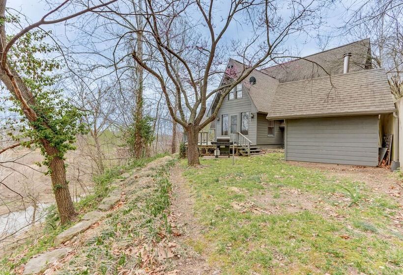 Riverfront Baxter Springs Home W/ Deck & Grill!