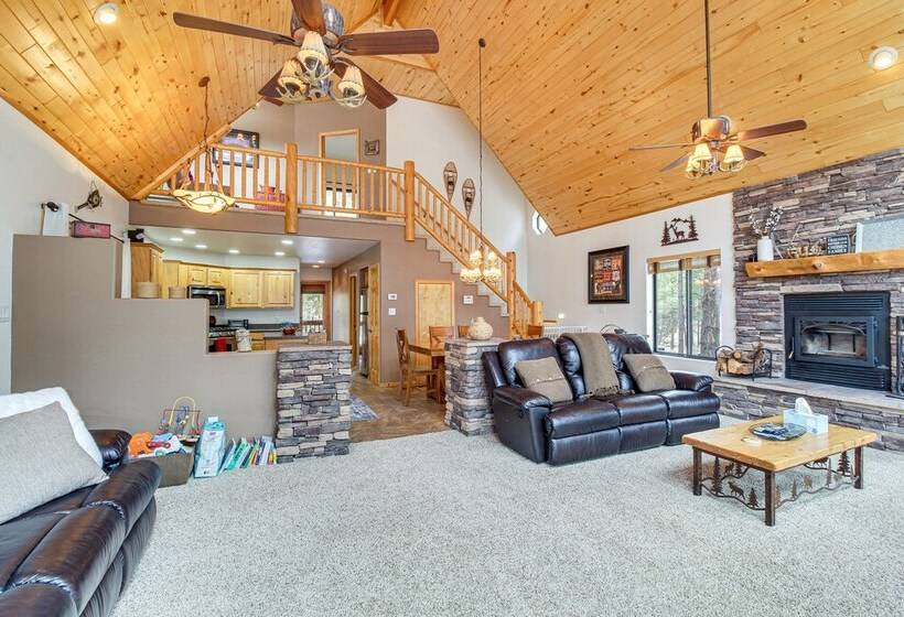 Tranquil Heber Overgaard Cabin W/ Decks & Grill!