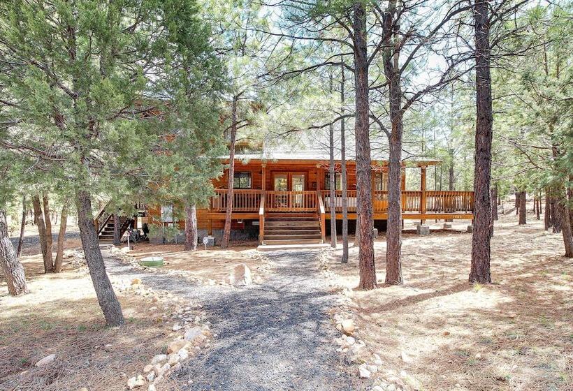 Tranquil Heber Overgaard Cabin W/ Decks & Grill!