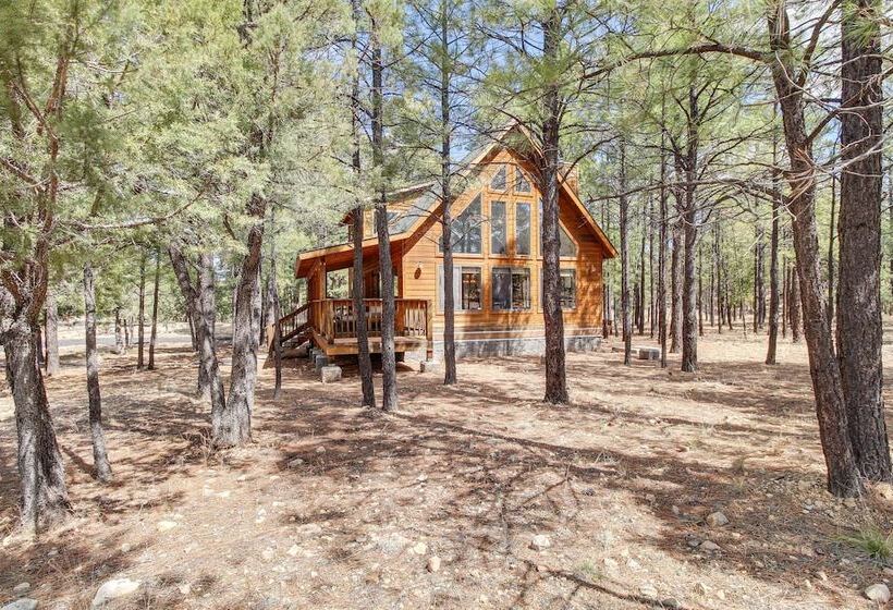 Tranquil Heber Overgaard Cabin W/ Decks & Grill!