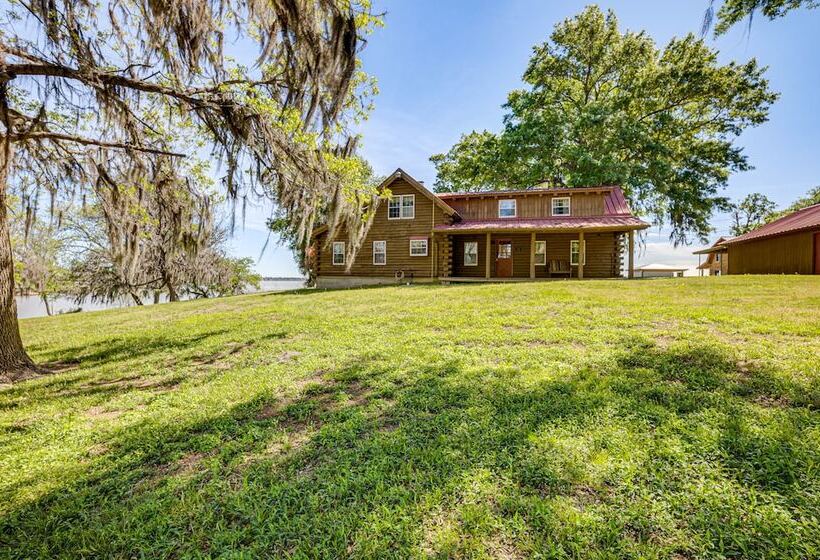 Waterfront Livingston Log Cabin W/ Private Dock!