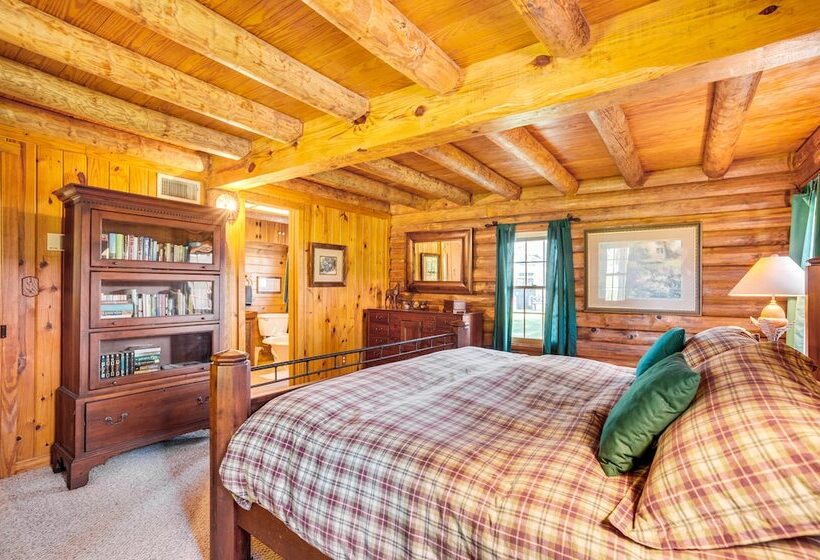 Waterfront Livingston Log Cabin W/ Private Dock!