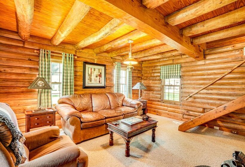 Waterfront Livingston Log Cabin W/ Private Dock!