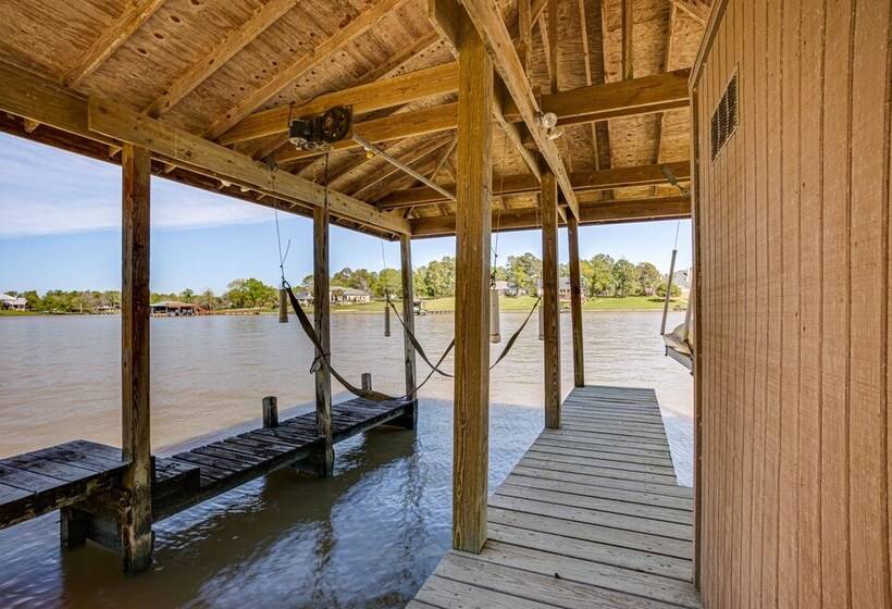 Waterfront Livingston Log Cabin W/ Private Dock!