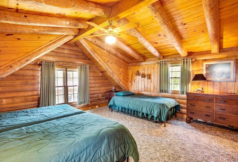 Waterfront Livingston Log Cabin W/ Private Dock!