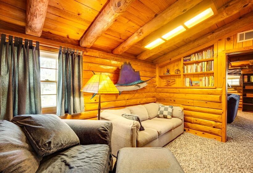 Waterfront Livingston Log Cabin W/ Private Dock!