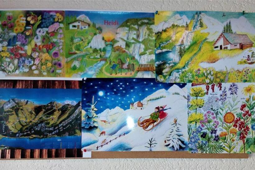 酒店 Heidi Guesthouse Amden Sternen