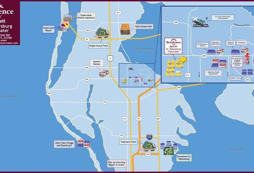 فندق Residence Inn St. Petersburg Clearwater