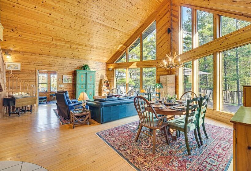 Birch Lake Home On Peninsula: Dock, Deck & Grill!