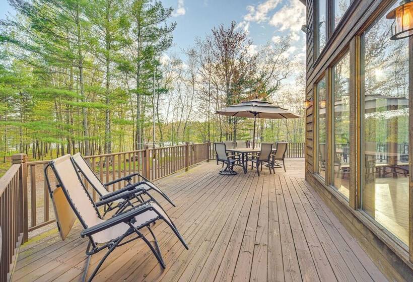 Birch Lake Home On Peninsula: Dock, Deck & Grill!