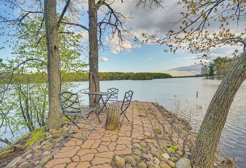 Birch Lake Home On Peninsula: Dock, Deck & Grill!