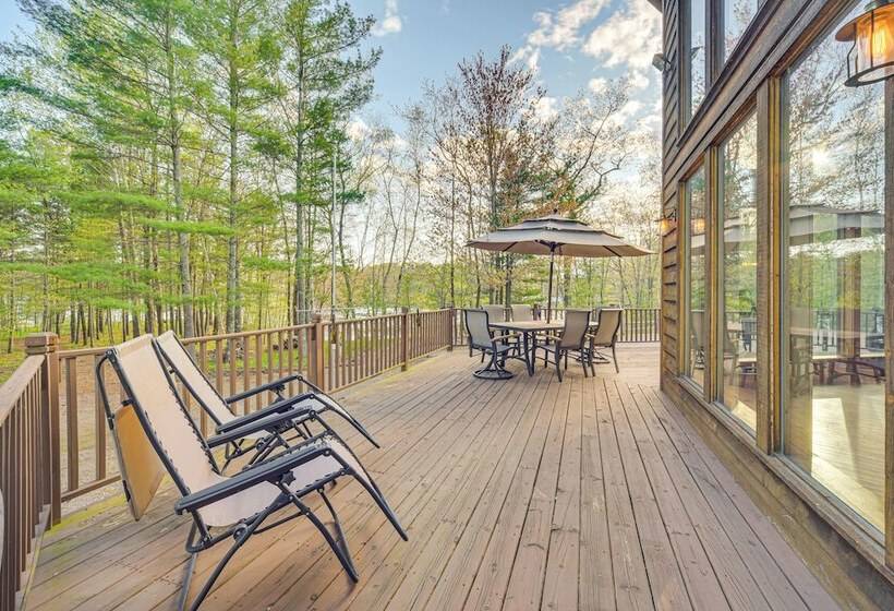 Birch Lake Home On Peninsula: Dock, Deck & Grill!