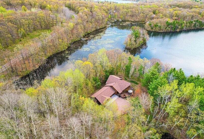 Birch Lake Home On Peninsula: Dock, Deck & Grill!