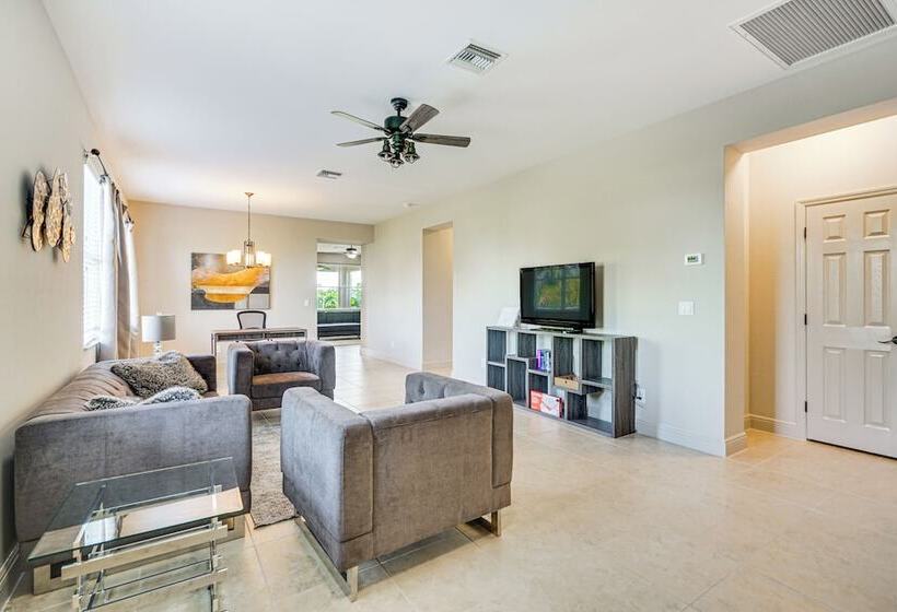 Sunroom & Canal Views: Cape Coral Home Near Parks