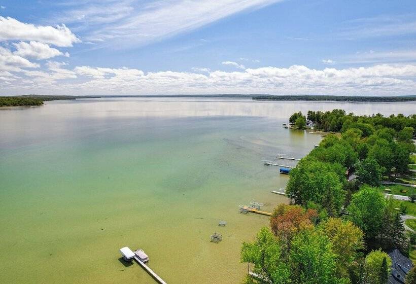Cheboygan Home W/ Private Boat Dock On Burt Lake!