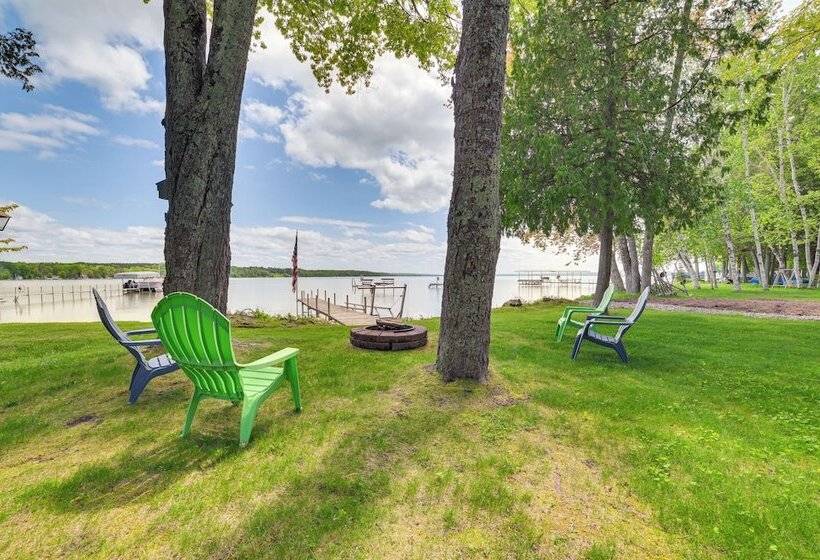 Cheboygan Home W/ Private Boat Dock On Burt Lake!