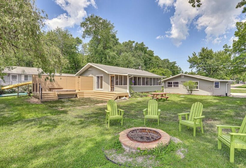 Home On Little Paw Paw Lake W/ Hot Tub & Dock!