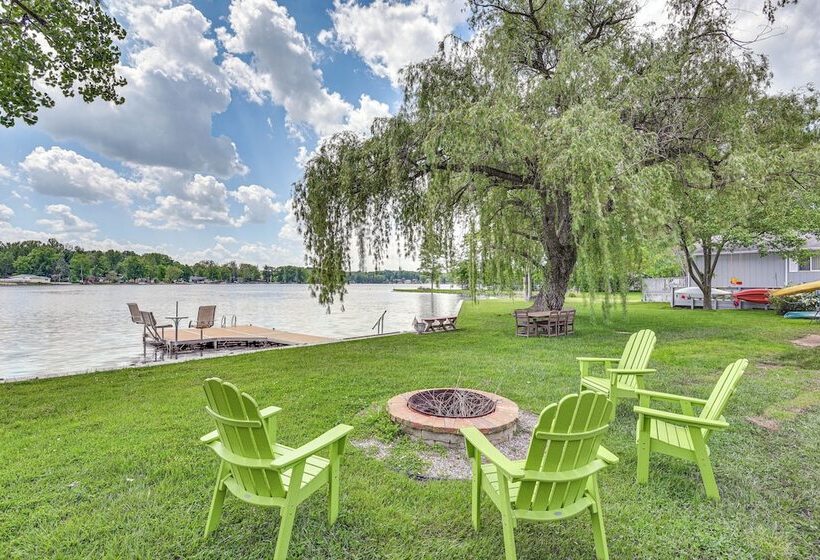 Home On Little Paw Paw Lake W/ Hot Tub & Dock!
