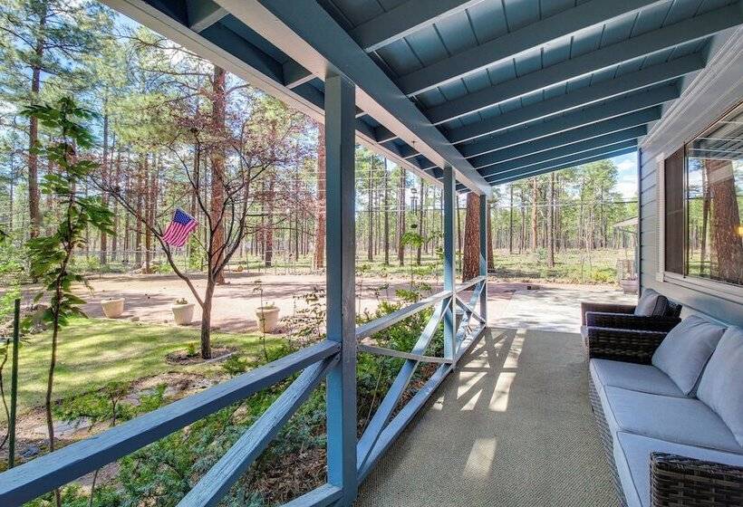 Deck + Pool Table: Pinetop Lakeside Nature Escape