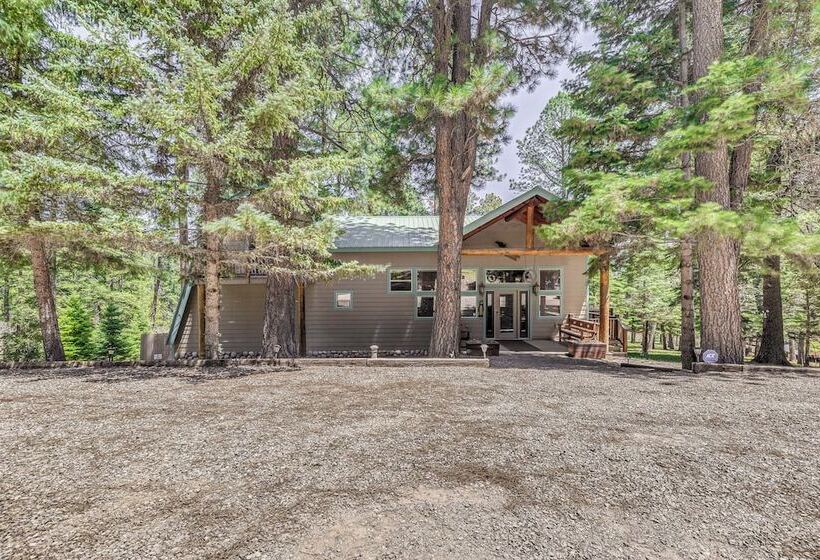 Rustic Cloudcroft Cabin W/ Spacious Deck & Grill!