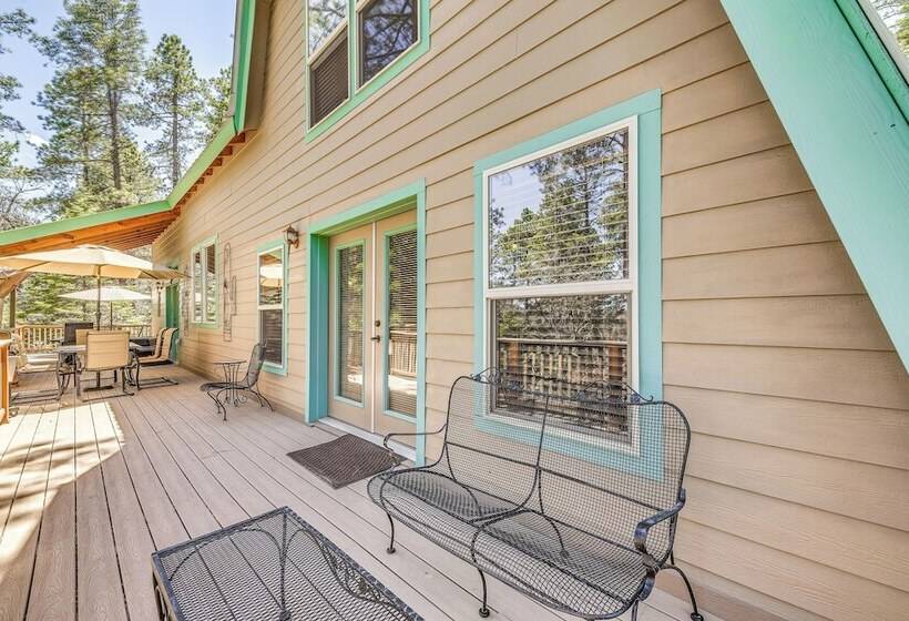 Rustic Cloudcroft Cabin W/ Spacious Deck & Grill!