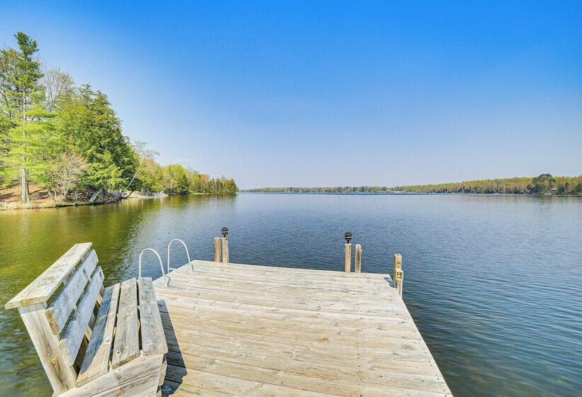 Upper Peninsula Lakefront A Frame Cabin W/ Dock